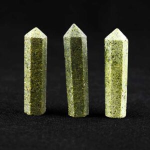 Epidote, Pillars, Polished, Green, Peruvian