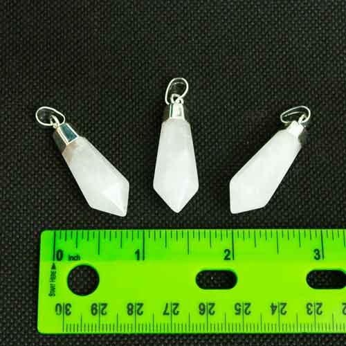 Quartz, Diamond Shaped, Pendant, 1.5" Quartz Diamond Shaped Pendant 1 Pur Crystal Quartz, Diamond Shaped, Pendant, 1.5" - Image 2
