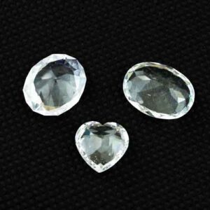 Clear Quartz Faceted Cabochons, Various Shapes