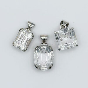 Clear Quartz, Portal Concave Cut, Pendants