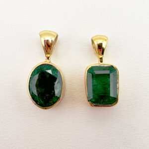 New Featured Stones emerald faceted pendants gold 1 Pur Crystal Emerald, Natural, Faceted Pendant, Gold Plated