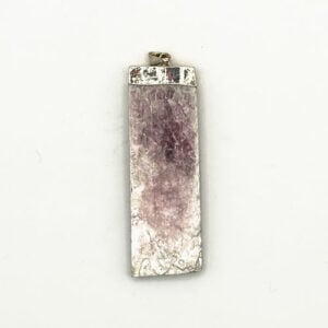 New Featured Stones lepidolite mica pendant silver 3 Pur Crystal Lepidolite Mica Pendant, Silver Setting