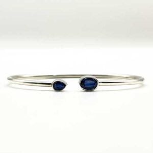 Home crystals kyanite twister bracelet 1 Pur Crystal Kyanite, Faceted, Twister Bracelet, Sterling Silver