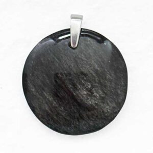 Home crystals silver sheen obsidian pendants Pur Crystal Silver Sheen Obsidian Pendants